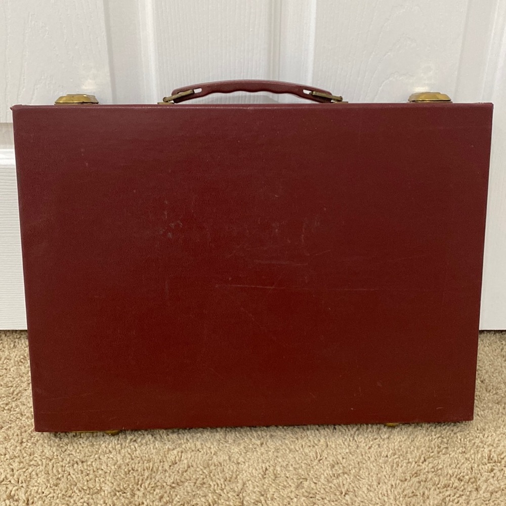 Vintage Cherry Stebco Tufide Hardshell Brief Case
